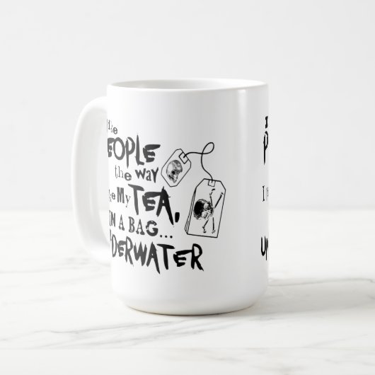 Ik hou van mensen hoe ik van thee hou koffiemok (Voorkant links)