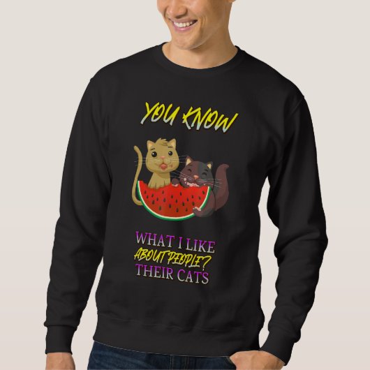 Ik hou van mensen hun katten grappig trui (Voorkant)
