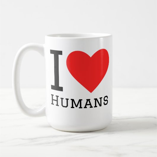 Ik hou van mensen koffiemok (Links)