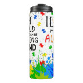 Ik hou van mensen met autisme puzzelstukjes thermosbeker (Voorkant)