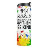 Ik hou van mensen met autisme puzzelstukjes thermosbeker (Gedraaid links)