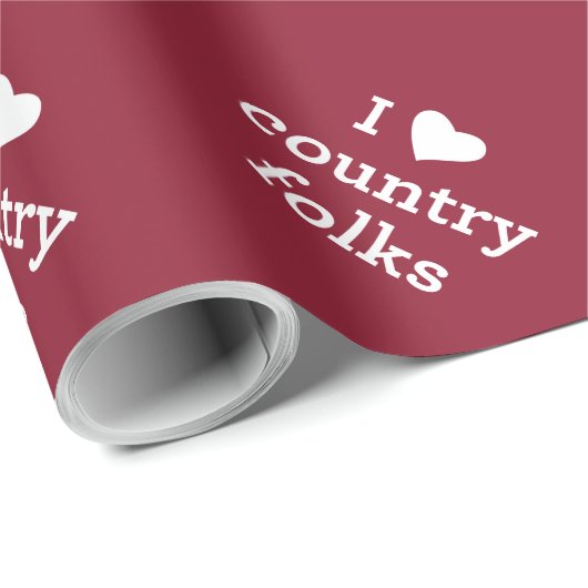 Ik hou van mensen op het platteland cadeaupapier (Rol Hoek)