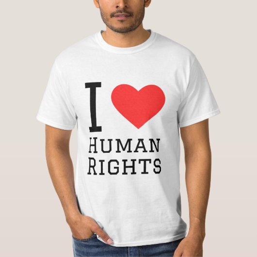 Ik hou van mensenrechten t-shirt (Voorkant)