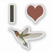 Ik hou van mensvogels sticker (Voorkant)