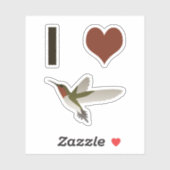 Ik hou van mensvogels sticker (Vel)