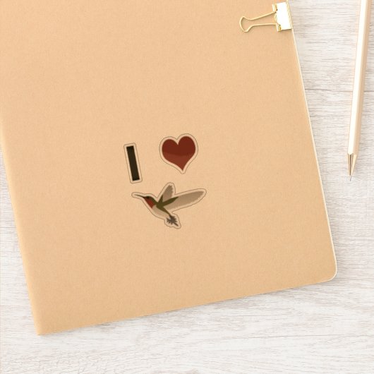 Ik hou van mensvogels sticker (Notitieboek)