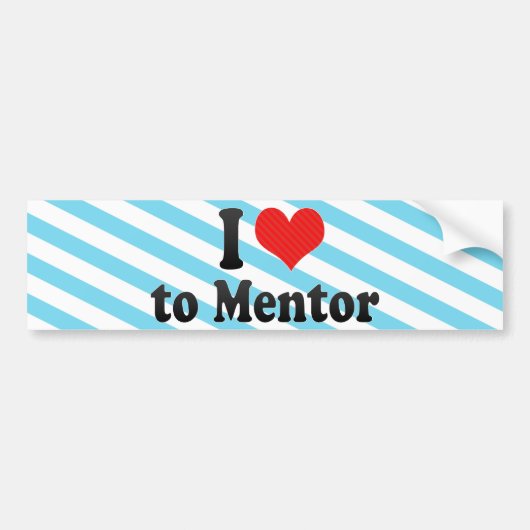 Ik hou van Mentor Bumpersticker (Voorkant)