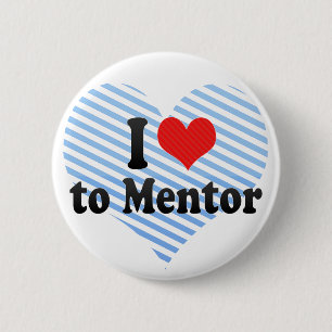 Ik hou van Mentor Ronde Button 5,7 Cm