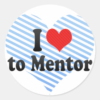 Ik hou van mentor ronde sticker
