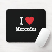 Ik hou van Mercedes hart T-Shirt Muismat (Met muis)