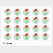 Ik hou van Mermaids Ronde Sticker (Vel)