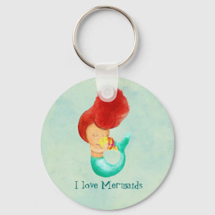 Ik hou van Mermaids Sleutelhanger