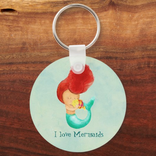 Ik hou van Mermaids Sleutelhanger (Voorkant)