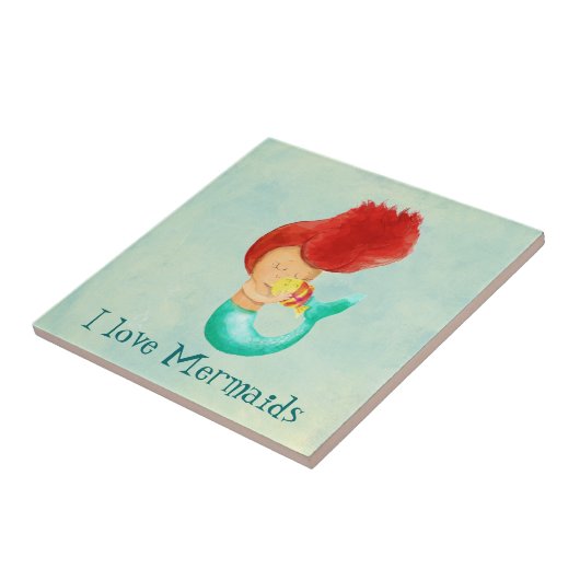 Ik hou van Mermaids Tegeltje (Zijkant)
