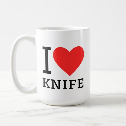 Ik hou van mes koffiemok (Links)