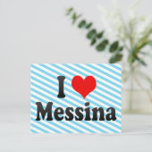 Ik hou van Messina, Italië Briefkaart (Staand voorkant)