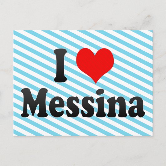 Ik hou van Messina, Italië Briefkaart (Voorkant)