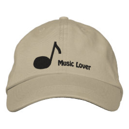 Ik hou van met muziek geborduurde cap pet