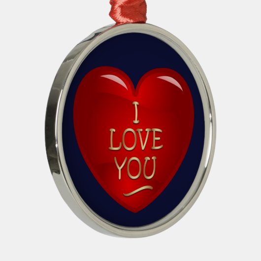 Ik hou van metalen ornament (Rechts)