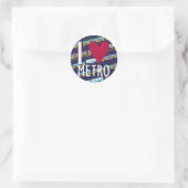 Ik hou van Metro Sticker (Tas)