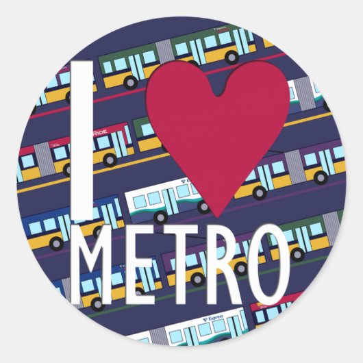 Ik hou van Metro Sticker (Voorkant)