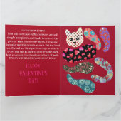 Ik hou van Mew! Valentijn Kat Doll Wenskaart Bedankkaart (Binnen)