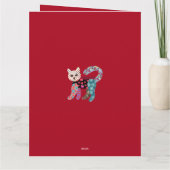 Ik hou van Mew! Valentijn Kat Doll Wenskaart Bedankkaart (Achterkant)