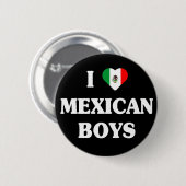 Ik hou van Mexicaanse jongens knop Ronde Button 5,7 Cm (Voorkant /achterkant)