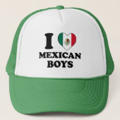 Ik hou van Mexicaanse jongens Trucker Pet (Voorkant)