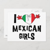 Ik hou van Mexicaanse meisjes Briefkaart (Voorkant / Achterkant)