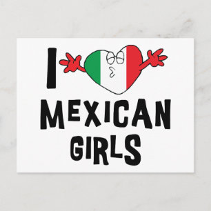 Ik hou van Mexicaanse meisjes Briefkaart
