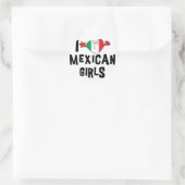 Ik hou van Mexicaanse meisjes Ronde Sticker (Tas)