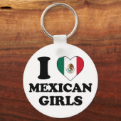 Ik hou van Mexicaanse meisjes Sleutelhanger (Voorkant)