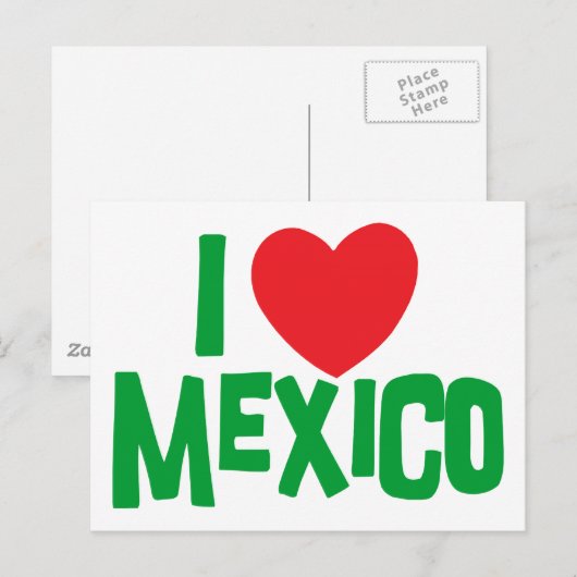 Ik hou van Mexico Briefkaart (Voorkant / Achterkant)
