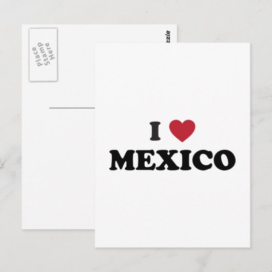 Ik hou van Mexico Briefkaart (Voorkant / Achterkant)