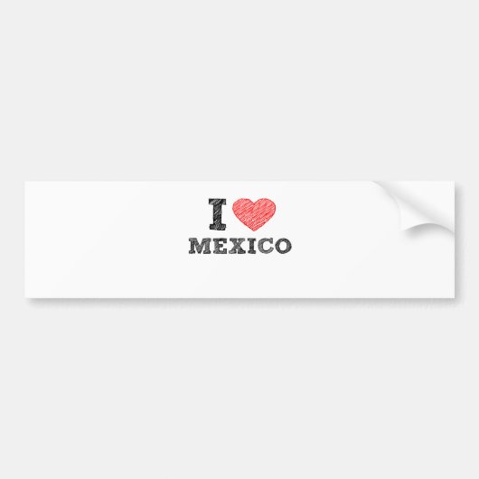 Ik hou van Mexico Bumpersticker (Voorkant)