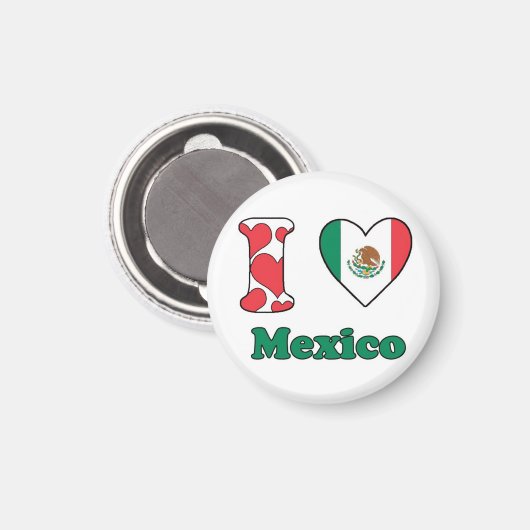 Ik hou van Mexico magnet (Voorkant / Achterkant)