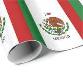 ik hou van mexico - Mexicaanse vlag Cadeaupapier (Rol Hoek)