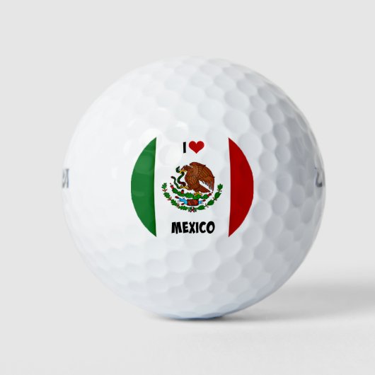 Ik hou van Mexico, Mexicaanse vlag Golfballen (Voorkant)