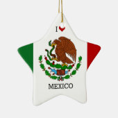 Ik hou van Mexico, Mexicaanse vlag Keramisch Ornament (Rechts)