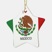 Ik hou van Mexico, Mexicaanse vlag Keramisch Ornament (Links)