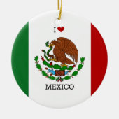 ik hou van mexico - Mexicaanse vlag Keramisch Ornament (Voorkant)