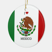 ik hou van mexico - Mexicaanse vlag Keramisch Ornament (Links)