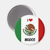 Ik hou van Mexico, Mexicaanse vlag, Magneet (Voorkant / Achterkant)