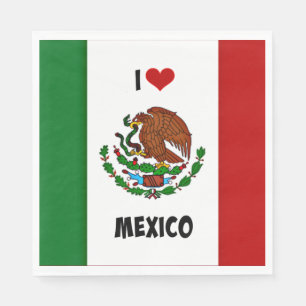 Ik hou van Mexico, Mexicaanse vlag Servetten