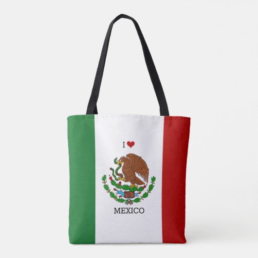ik hou van mexico - mexicaanse vlag tote bag (Achterkant)