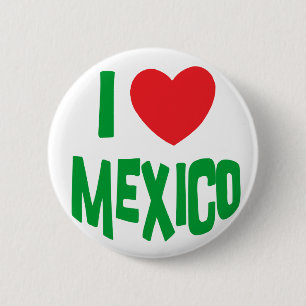Ik hou van Mexico Ronde Button 5,7 Cm