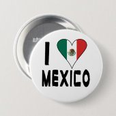 Ik hou van Mexico Ronde Button 7,6 Cm (Voorkant /achterkant)