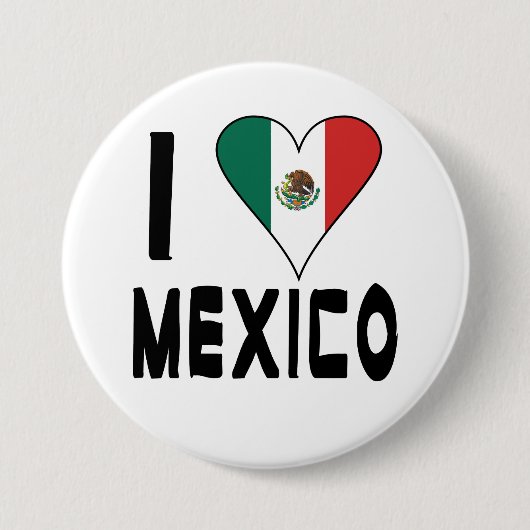 Ik hou van Mexico Ronde Button 7,6 Cm (Voorkant)