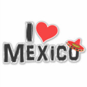 Ik hou van Mexico Sticker (Voorkant)